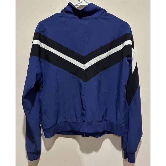 Fabletics Augustus Retro Navy/Purple Zip up Jacket! Size Large - Picture 3 of 4
